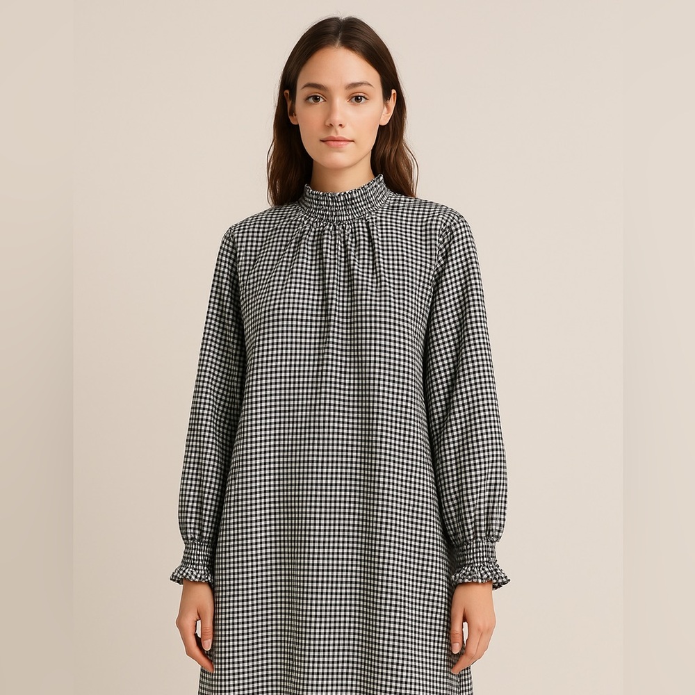 Zara Basic Checkered Dress - image 1